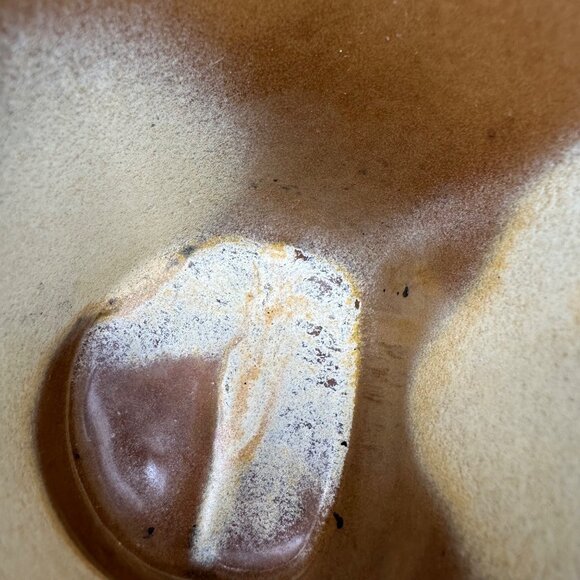 Vintage Frankoma Pottery Double Herb Pot Planter Shell Pen Holder USA Retro - Picture 11 of 14